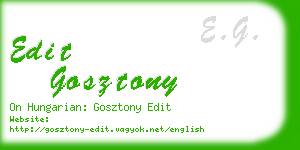 edit gosztony business card